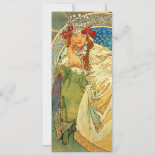 Alphonse Mucha Art Nouveau Princess Hyacinth Kaart