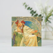 Alphonse Mucha Art Nouveau Princess Hyacinth Kaart (Staand voorkant)