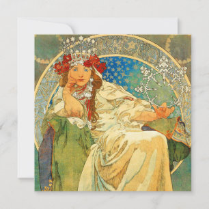 Alphonse Mucha Art Nouveau Princess Hyacinth Kaart