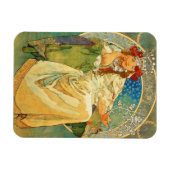 Alphonse Mucha Art Nouveau Princess Hyacinth Magneet (Horizontaal)