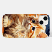 Alphonse Mucha Art Nouveau Sinaasappel Cat Case-Mate iPhone Case (Achterkant (horizontaal))
