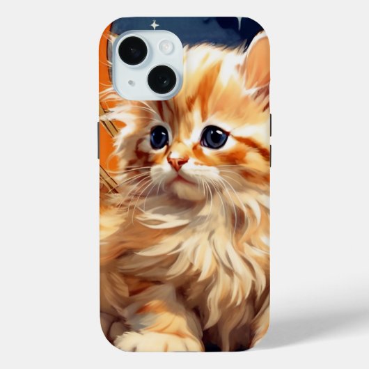 Alphonse Mucha Art Nouveau Sinaasappel Cat Case-Mate iPhone Case (Achterkant)