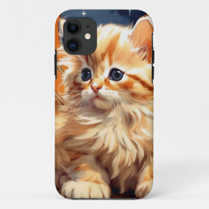 Alphonse Mucha Art Nouveau Sinaasappel Cat iPhone 11 Hoesje