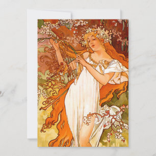 Alphonse Mucha Art Nouveau Spring Aankondiging