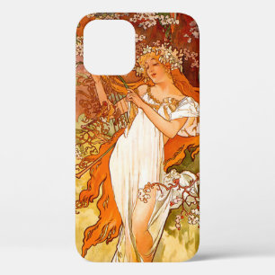 Alphonse Mucha Art Nouveau Spring iPhone 12 Hoesje