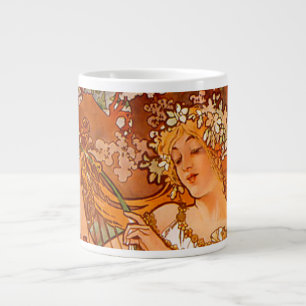 Alphonse Mucha Art Nouveau Spring Extra Grote Beker