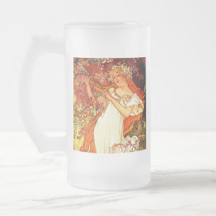 Alphonse Mucha Art Nouveau Spring Matglas Bierpul
