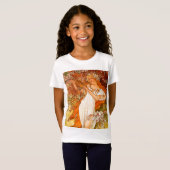 Alphonse Mucha Art Nouveau Spring T-shirt (Voorkant volledig)