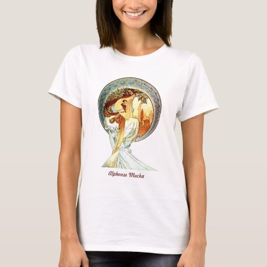 Alphonse Mucha Art Nouveau T-shirt (Voorkant)