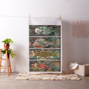 Alphonse Mucha art nouveau, , vrouwen, be Stof