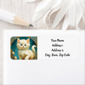 Alphonse Mucha Art Nouveau White Cat Etiket (Insitu)