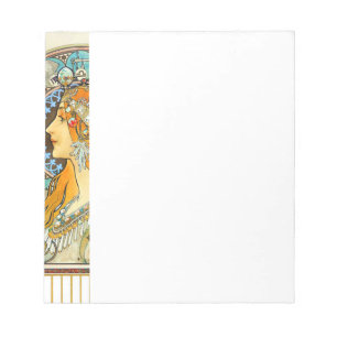 Alphonse Mucha Art Nouveau Zodiac Bijgewerkt Notitieblok