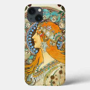 Alphonse Mucha Art Nouveau Zodiac iPhone 13 Hoesje