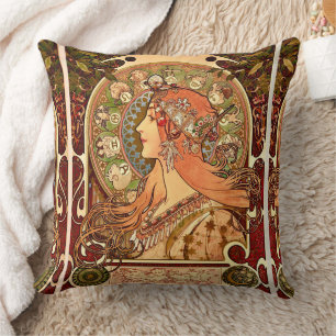  Alphonse Mucha - Art Nouveau Zodiac Kussen