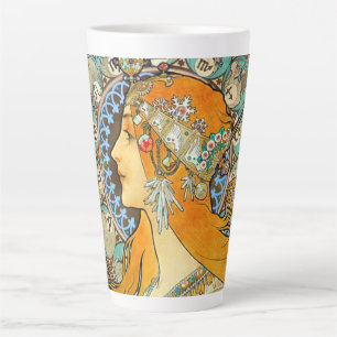 Alphonse Mucha Art Nouveau Zodiac Latte Mok