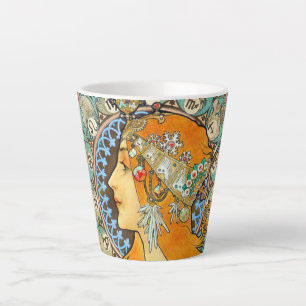 Alphonse Mucha Art Nouveau Zodiac Latte Mok