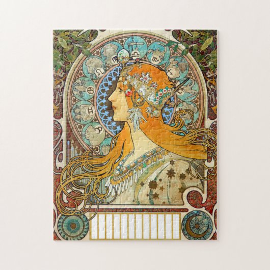 Alphonse Mucha Art Nouveau Zodiac Legpuzzel (Verticaal)