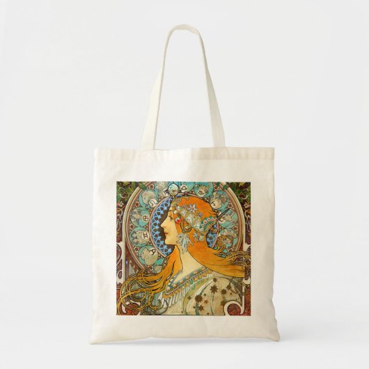 Alphonse Mucha Art Nouveau Zodiac Tote Bag (Voorkant)