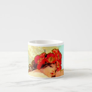 Alphonse Mucha Art Nouveau Zomer Espresso Kop