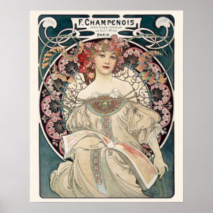 Alphonse Mucha Art Print   Art Nouveau meesterwerk