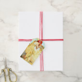 Alphonse Mucha Art Summer Cadeaulabel (Met Touw)