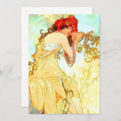 Alphonse Mucha Art Summer Kaart (Voorkant / Achterkant)