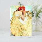 Alphonse Mucha Art Summer Kaart (Staand voorkant)