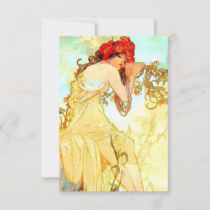 Alphonse Mucha Art Summer Kaart