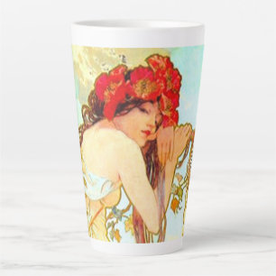 Alphonse Mucha Art Summer Latte Mok