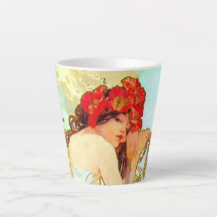 Alphonse Mucha Art Summer Latte Mok