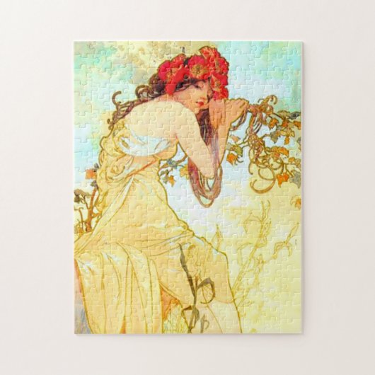 Alphonse Mucha Art Summer Legpuzzel (Verticaal)