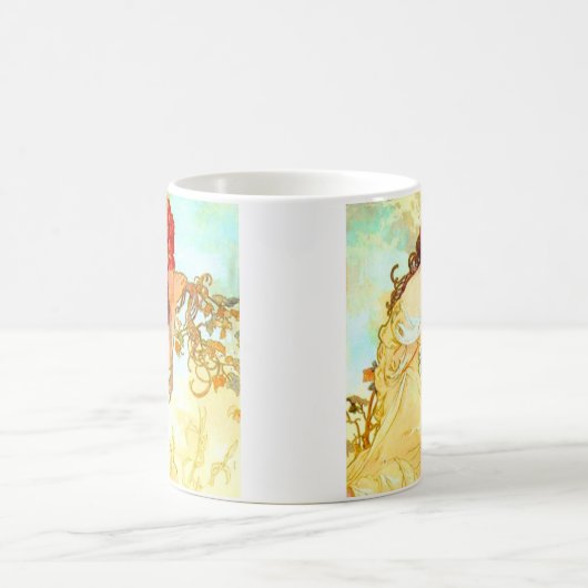 Alphonse Mucha Art Summer Magische Mok (Center)