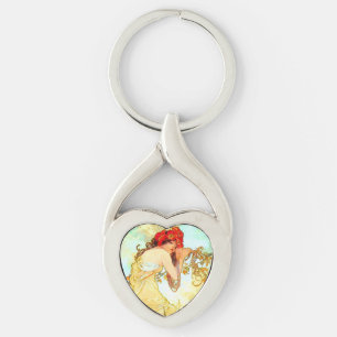 Alphonse Mucha Art Summer Sleutelhanger