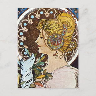 Alphonse Mucha Artwork Briefkaart