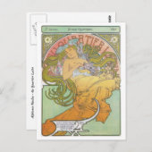 Alphonse Mucha - Au Quartier Latin Carte postale (Devant / Derrière)