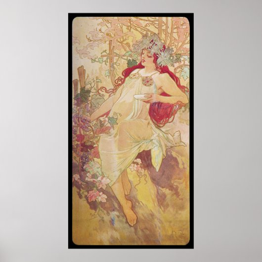 Alphonse Mucha Automne Autumn Poster (Voorkant)