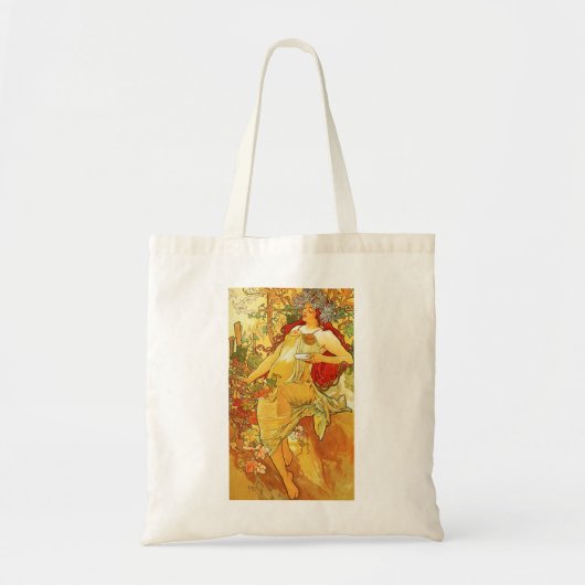 Alphonse Mucha Autumn Canvas tas (Voorkant)