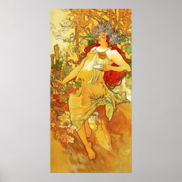 Alphonse Mucha Autumn Poster