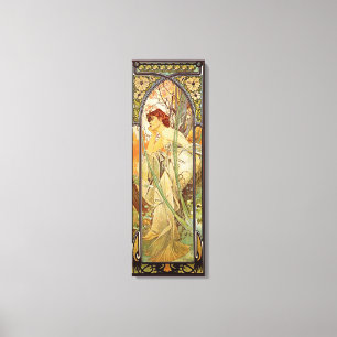 Alphonse Mucha, Avondbeschouwing Canvas Afdruk