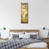 Alphonse Mucha, avondbeschouwing Canvas Afdruk (Insitu (Slaapkamer))
