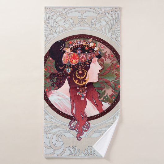 Alphonse Mucha Badhanddoek (Badhanddoek)