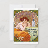 Alphonse Mucha Bechers Woman Art Nouveau Save The Date (Voorkant)
