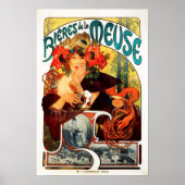 Alphonse Mucha Beer of the Muse Poster (Devant)
