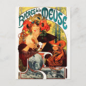 Alphonse Mucha Beer van het Muse Briefkaart (Voorkant)