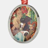Alphonse Mucha Bieres de La Meuse Metalen Ornament (Links)