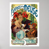 Alphonse Mucha Bieres de La Meuse Poster (Voorkant)