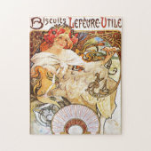 Alphonse Mucha Biscuits Lefevre-Utile Legpuzzel (Verticaal)