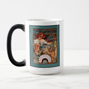 Alphonse Mucha Biscuits Lefevre-Utile Speckled van Magische Mok