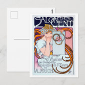 Alphonse Mucha Briefkaart (Voorkant / Achterkant)
