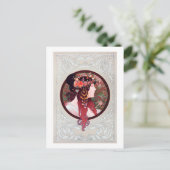 Alphonse Mucha Briefkaart (Staand voorkant)